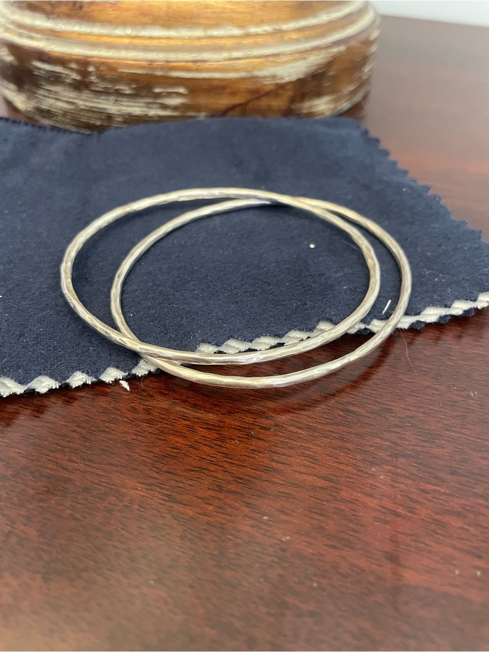 Ippolita Rock candy Sterling Silver Thin Textured Bangle Bracelet Set